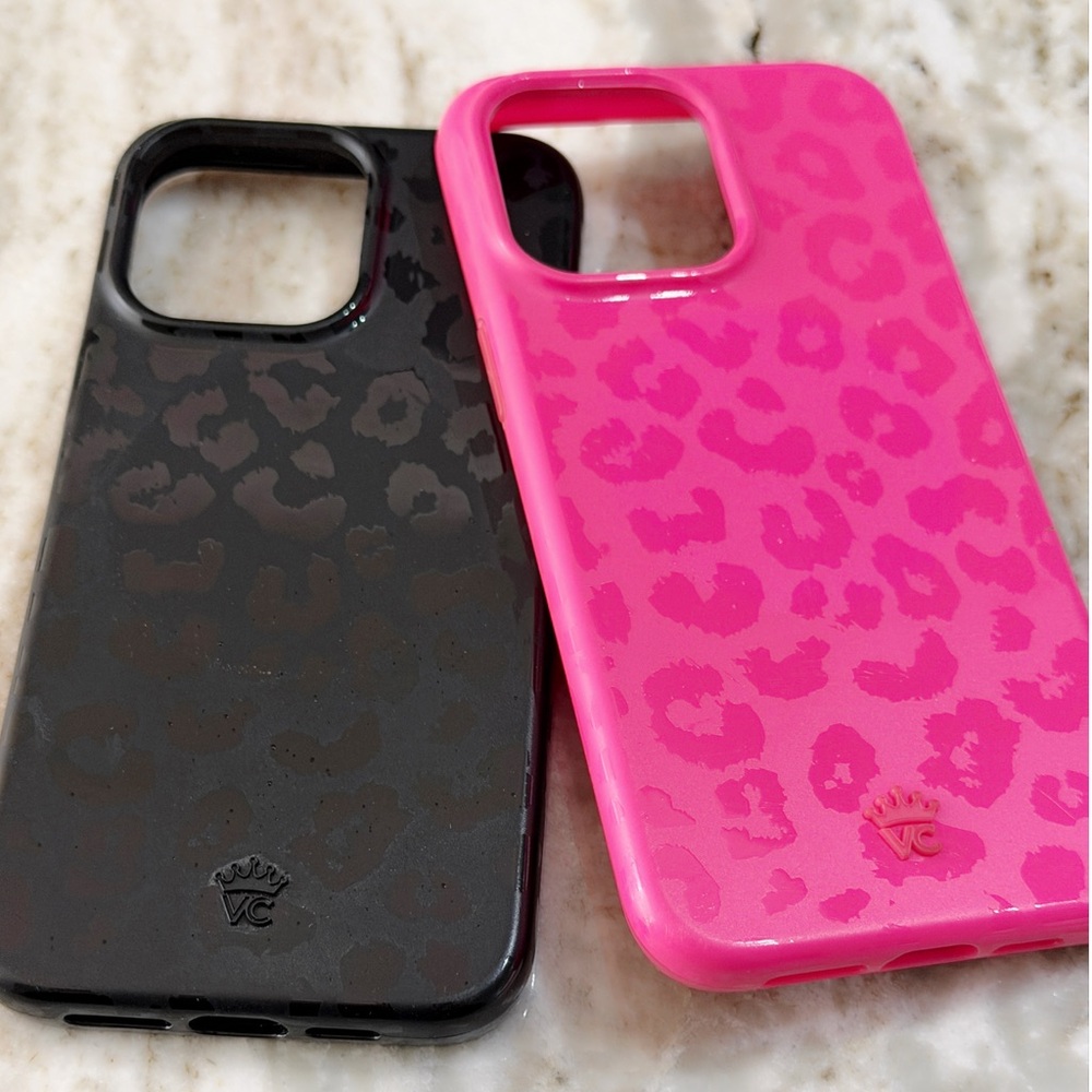 Velvet Caviar Phone Case Bundle iPhone 15 Pro Max Black Leopard & Pink Leopard - Picture 6 of 6